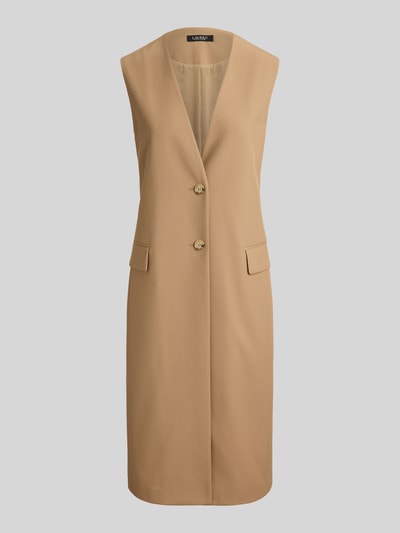 Lauren Ralph Lauren Weste aus Wolle mit Pattentaschen Camel 2