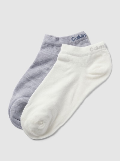 CK Calvin Klein Sneakersocken mit Label-Detail im 2er-Pack Flieder meliert 1