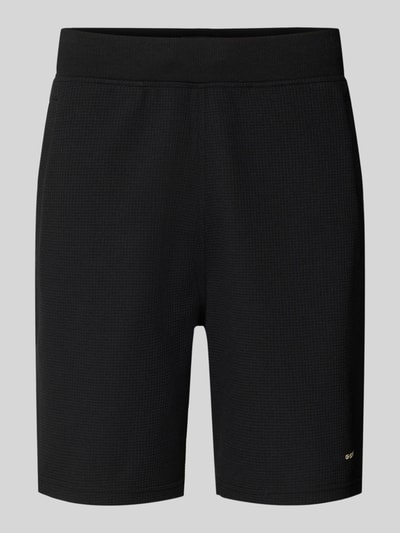 Produktfoto, Straight Fit Shorts mit Strukturmuster von G-Star Raw, schwarze Herren Shorts aus Elastischer-Material-Mix mit Logo-Detail, elastischer Bund, Bundweite 44 cm, Innenbeinlänge 20 cm