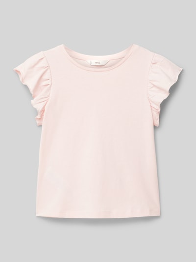 MANGO T-Shirt mit Rüschen Hellrosa 1