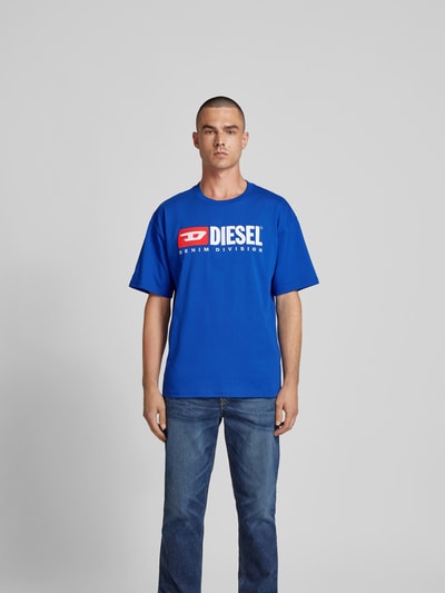 Diesel T-Shirt mit Label-Stitching Blau 4