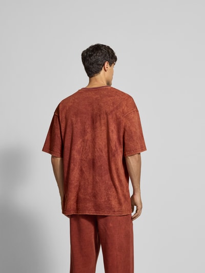 Diesel T-Shirt mit Label-Print Rostrot 5
