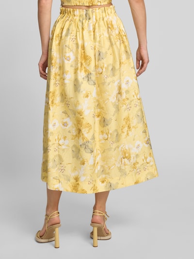 YAS High Waist Midirock aus Lyocell-Mix Modell 'LEMON' GELB 5