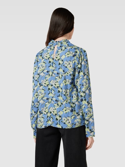 Selected Femme Blouse met all-over motief, model 'JANA' Blauw - 5