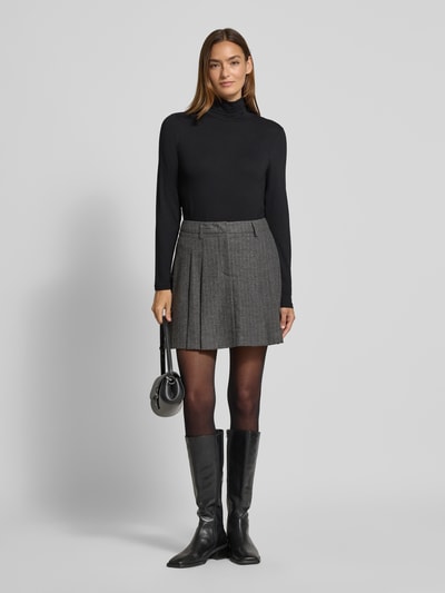 Marc O'Polo Ausgestellter Mini-Rock aus Woll-Mix Mittelgrau Melange 1