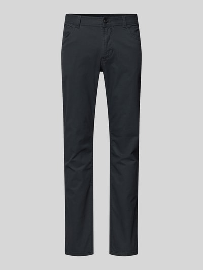 Christian Berg Men Straight Leg Chino mit Strukturmuster Black 2