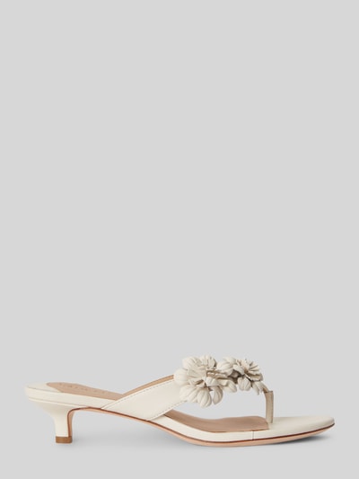 Lauren Ralph Lauren Zehentrenner aus echtem Leder mit Kitten Heel Offwhite 2