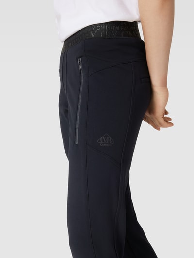 Cambio Skinny fit broek met elastische band met logo, model 'Jordi' Marineblauw - 3