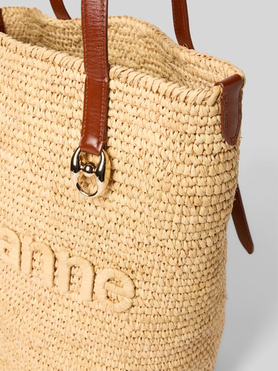 Rabanne Tote Bag mit Label-Detail Beige 3