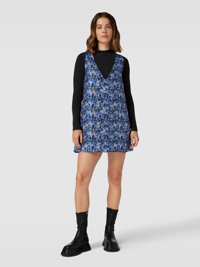 Jake*s Casual Mini-jurk in kreuklook Zwart - 1