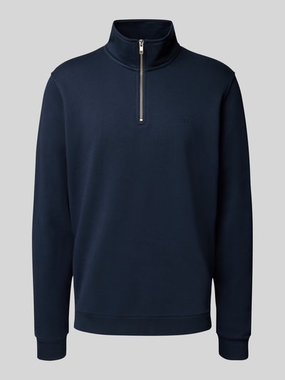 Les Deux Sweatshirt mit Troyer-Kragen Modell 'Norregaard' Marine 2