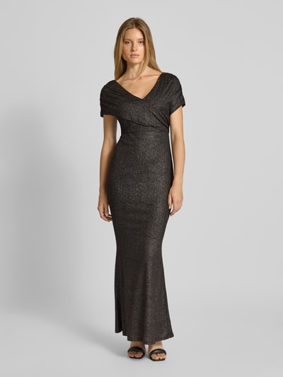 Christian Berg Cocktail Regular Fit Abendkleid in Glitzer-Optik Metallic Braun Melange 4