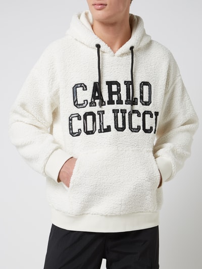 CARLO COLUCCI Hoodie aus Teddyfell Offwhite 4