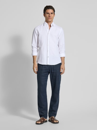 BOSS Casual Fit Business-Hemd mit Knopfleiste Weiss 1