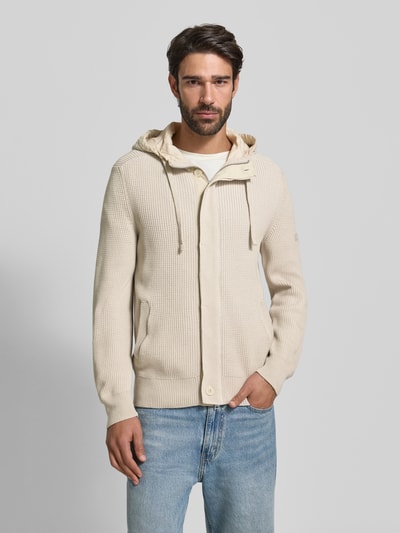 Marc O'Polo Regular Fit Strickjacke aus reiner Baumwolle Ecru 4