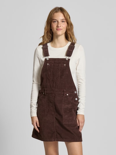 Tommy Jeans Corduroy jurk in A-lijn van puur katoen Donkerbruin - 4