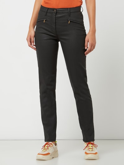 Betty Barclay Regular fit stoffen broek met stretch  Zwart - 4