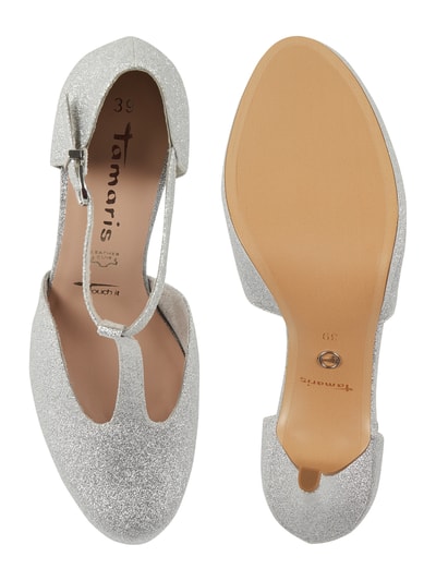 Tamaris Pumps mit Glitter-Effekt Silber 5