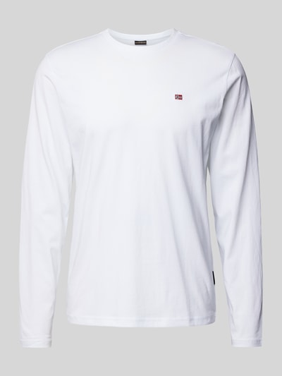 Napapijri Longsleeve mit Label-Stitching Weiss 2