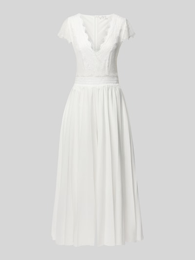 GUIDO MARIA KRETSCHMER WOMAN Bruidsjumpsuit met diepe V-hals model 'Emmie' Offwhite - 2