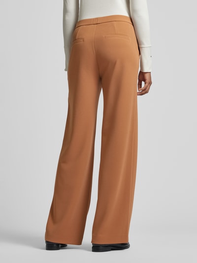 Raffaello Rossi Wide fit stoffen broek met elastische band Camel - 5