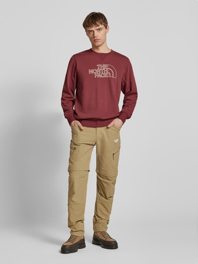 The North Face Sweatshirt mit Label-Stitching Modell 'DREW PEAK' Bordeaux 1