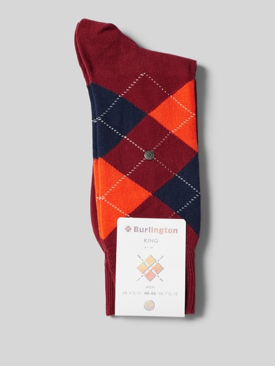 Burlington Socken mit Label-Detail Dunkelrot 3