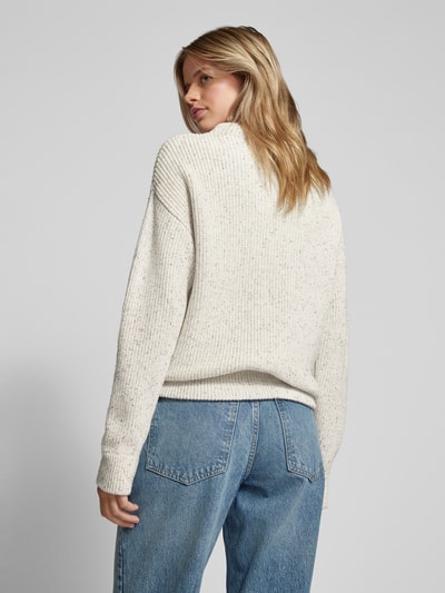 Jake*s Casual Gebreide pullover met ribboorden Ecru - 5