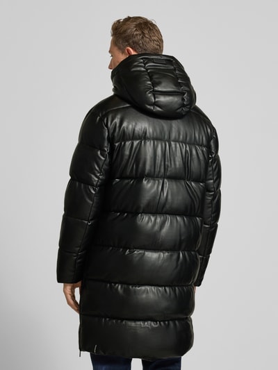 khujo Extra lang gewatteerd jack, model 'EMMET' Zwart - 5