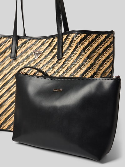 GUESS 2-in-1 shopper met labelapplicatie, model 'VIKKY II' Zwart - 3