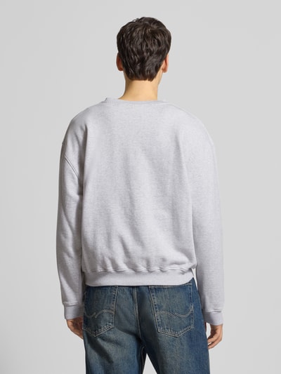 POMPEII BRAND Bluza z detalem z logo model ‘EMILIO’ Jasnoszary melanż 5