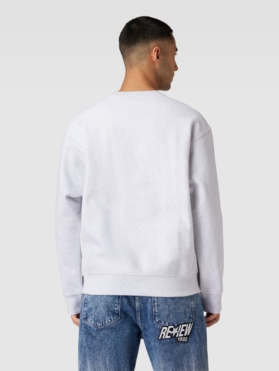 Carhartt Work In Progress Sweatshirt mit Logo-Stitching Modell 'american script' Offwhite Melange 5