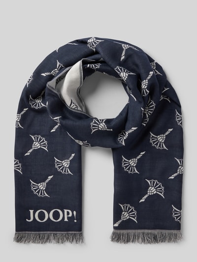 JOOP! Collection Schal mit Label-Print Modell 'Feris' Marine 1