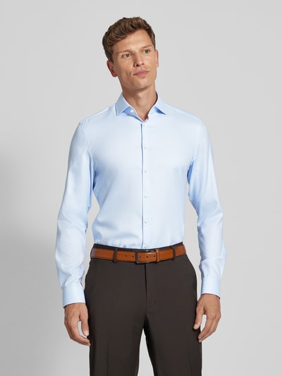 Jake*s Slim Fit Business-Hemd mit Haifischkragen Bleu 4