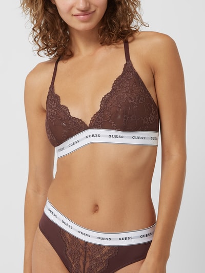 Guess Bralette aus Spitze Modell 'Belle' Dunkelbraun 4