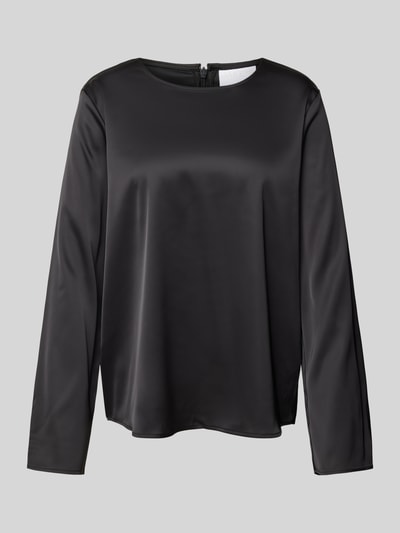 Jake*s Collection Oversized Bluse aus Satin Black 2