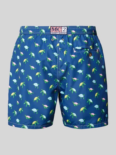 MC2 Saint Barth Badeshorts mit Allover-Motiv-Print Modell 'LIGHTING' Marine 3