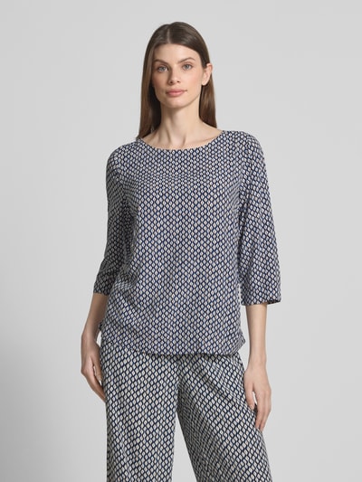 Zero Relaxed fit blouse van pure viscose Bleu - 4