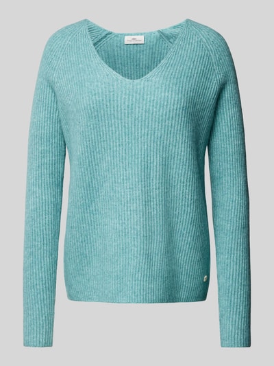 Fynch-Hatton Strickpullover mit V-Ausschnitt Aqua 2