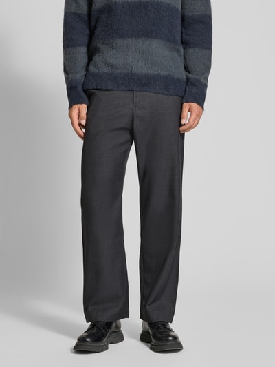 Wood Wood Broek van wolmix met achterzakken, model 'Henry trousers' Middengrijs - 4