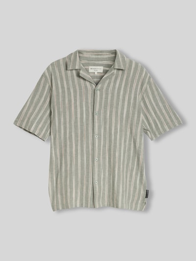 Tom Tailor Denim Koszula casualowa o kroju relaxed fit z mieszanki bawełny i lnu Oliwkowy 2