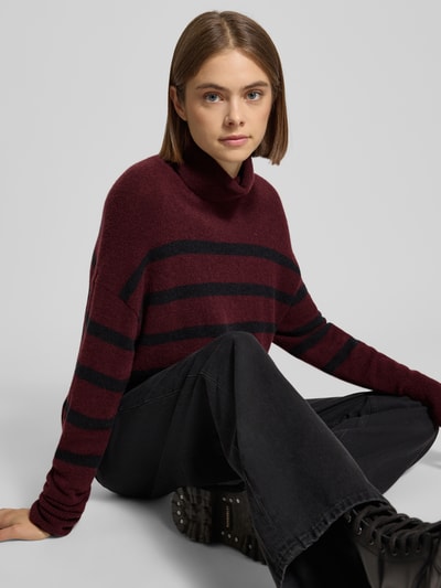 Marc O'Polo Denim Regular fit coltrui van scheerwolmix Bordeaux - 3