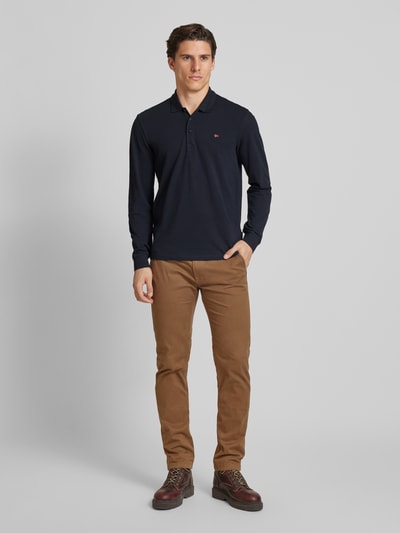 Napapijri Regular fit poloshirt met labelstitching, model 'EALIS' Zwart - 1