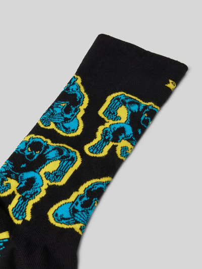 Happy Socks Socken mit Marvel™-Print Modell 'Black Panther' Black 2