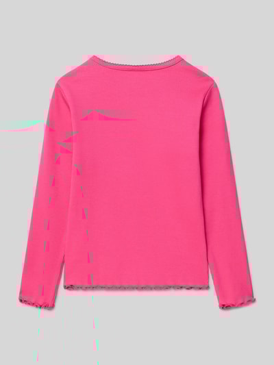 Only Slim fit shirt met lange mouwen van katoenmix, model 'TRINNY LIFE' Felroze - 3