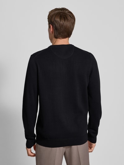 Christian Berg Men Gebreide pullover met ribboorden Zwart - 5