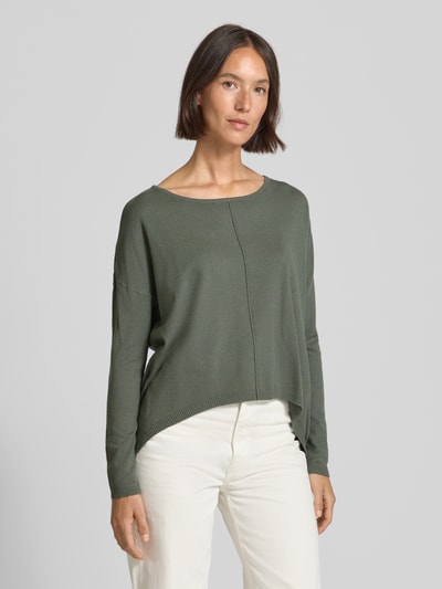 Vero Moda Comfort Fit Strickpullover aus Viskose-Mix Modell 'BREEZE AURA' Schilf 4