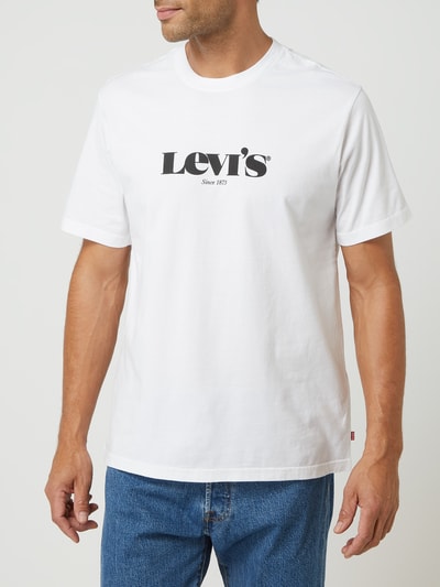 Levi's® T-shirt o kroju Relaxed Fit z bawełny  Biały 4