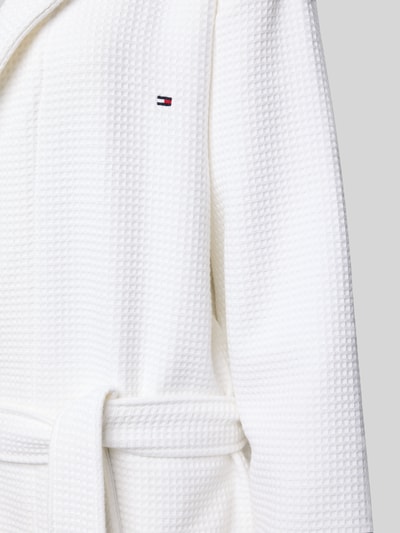 Tommy Hilfiger Regular fit badjas van geweven stof met wafelstructuur Offwhite - 2
