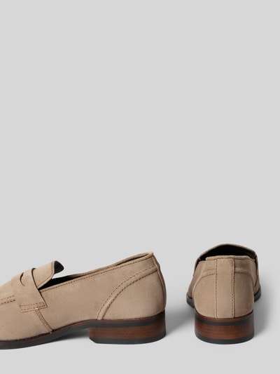 Produktfoto, Loafers aus Leder Modell 'Gerry' von PS Poelman in Beige, glatte Sohle, Absatzhöhe 3 cm, Schafthöhe 7 cm, Schaftweite 12 cm